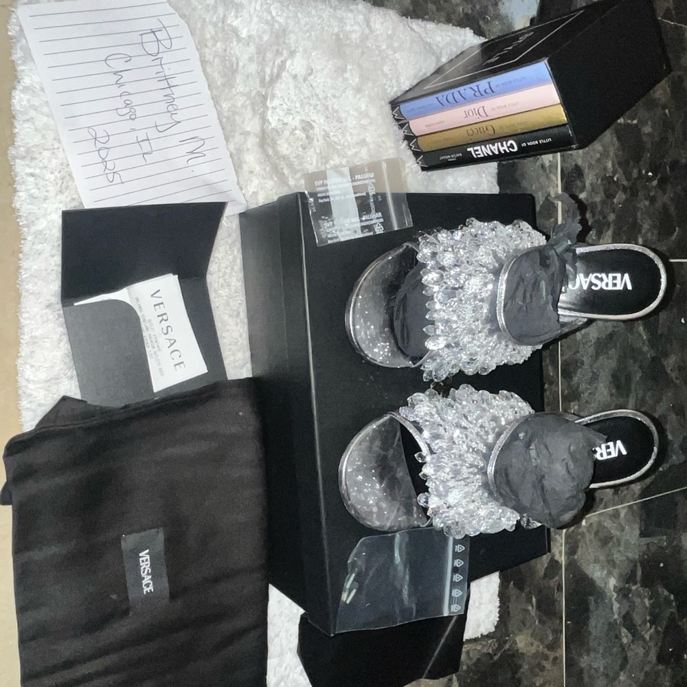 Versace Crystal Embellished Sandals